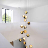 Celestia Glass Globe Cascade Chandelier