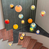 Celestia Glass Globe Cascade Chandelier