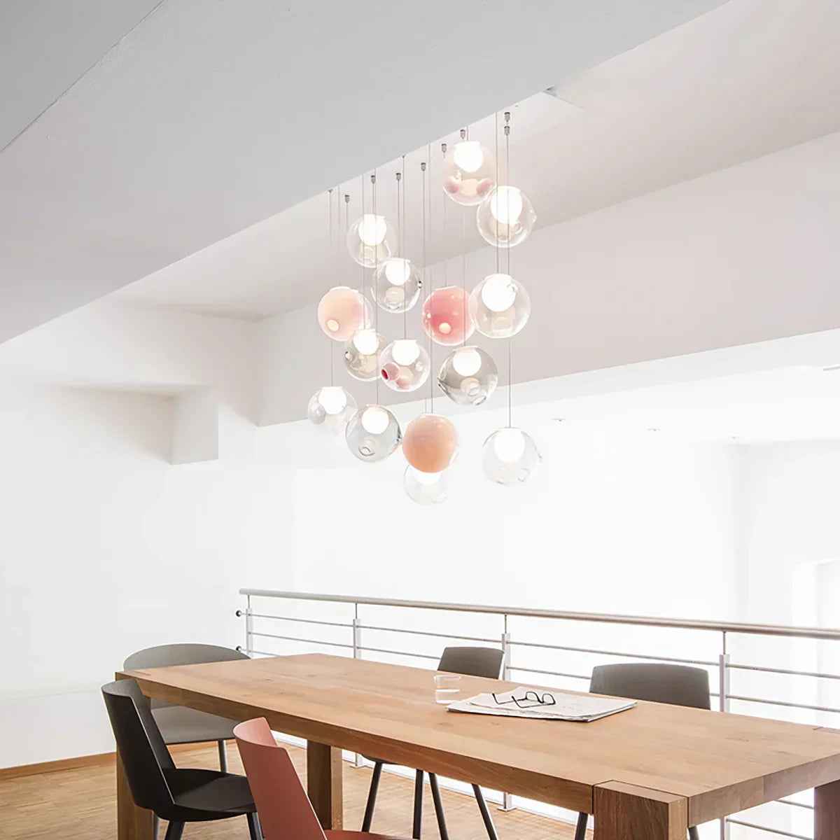 Celestia Glass Globe Cascade Chandelier