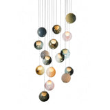 Celestia Glass Globe Cascade Chandelier