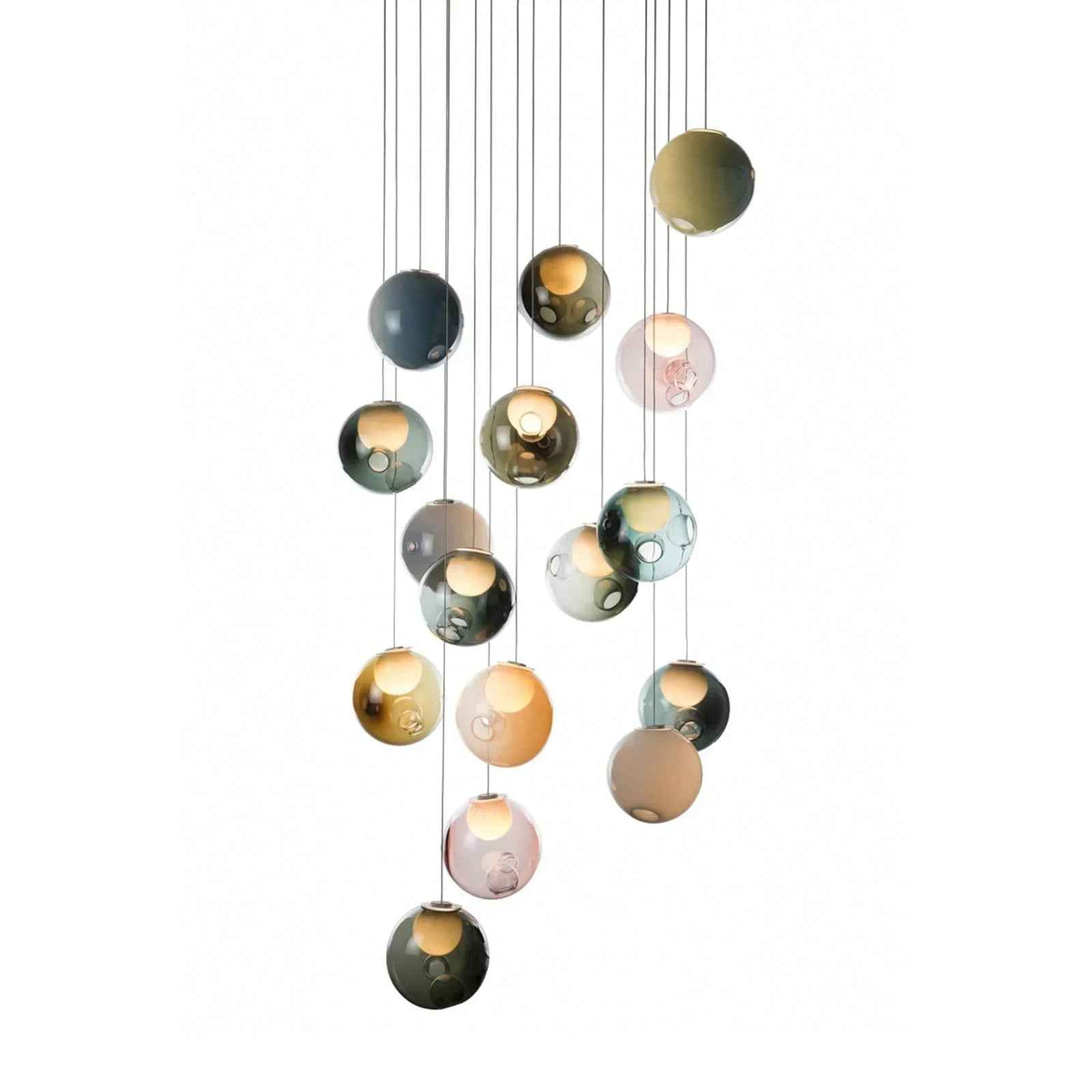 Celestia Glass Globe Cascade Chandelier