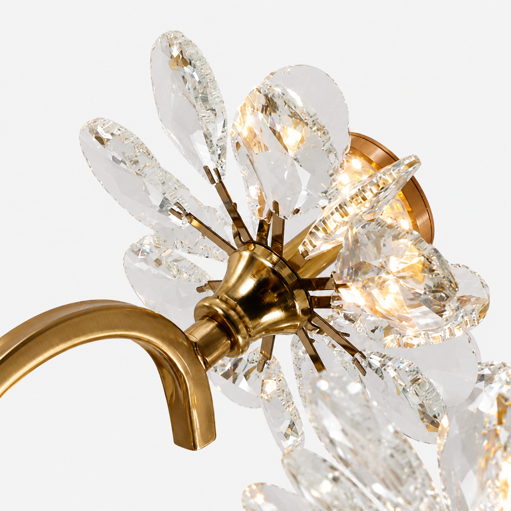 Aurora Grove | Gold Multicolor Crystal Chandelier – AXNINE LIGHT