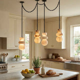 Aveline Alabaster Globe Cascade Chandelier