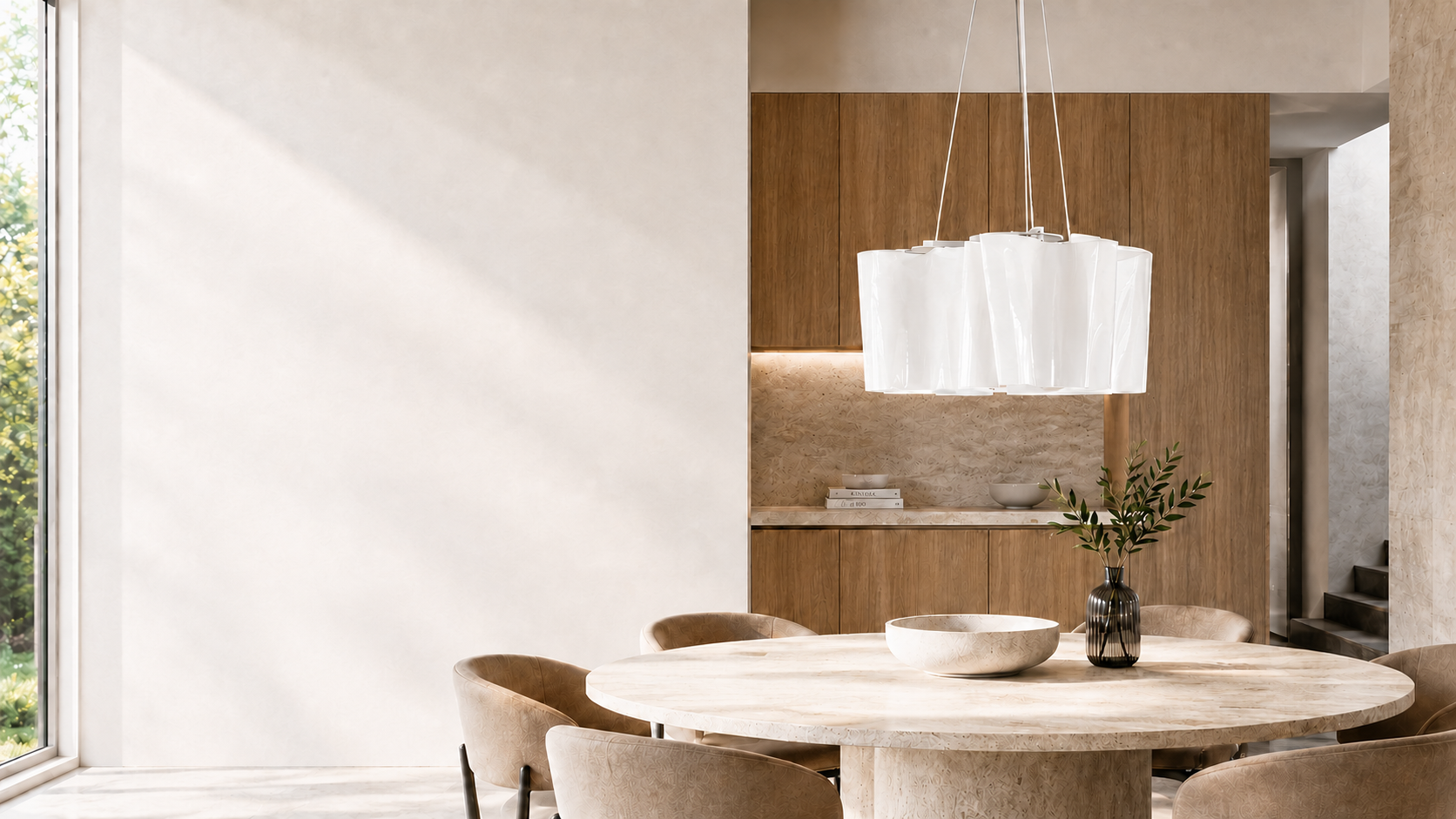 White pendant light desktop hero without embedded text