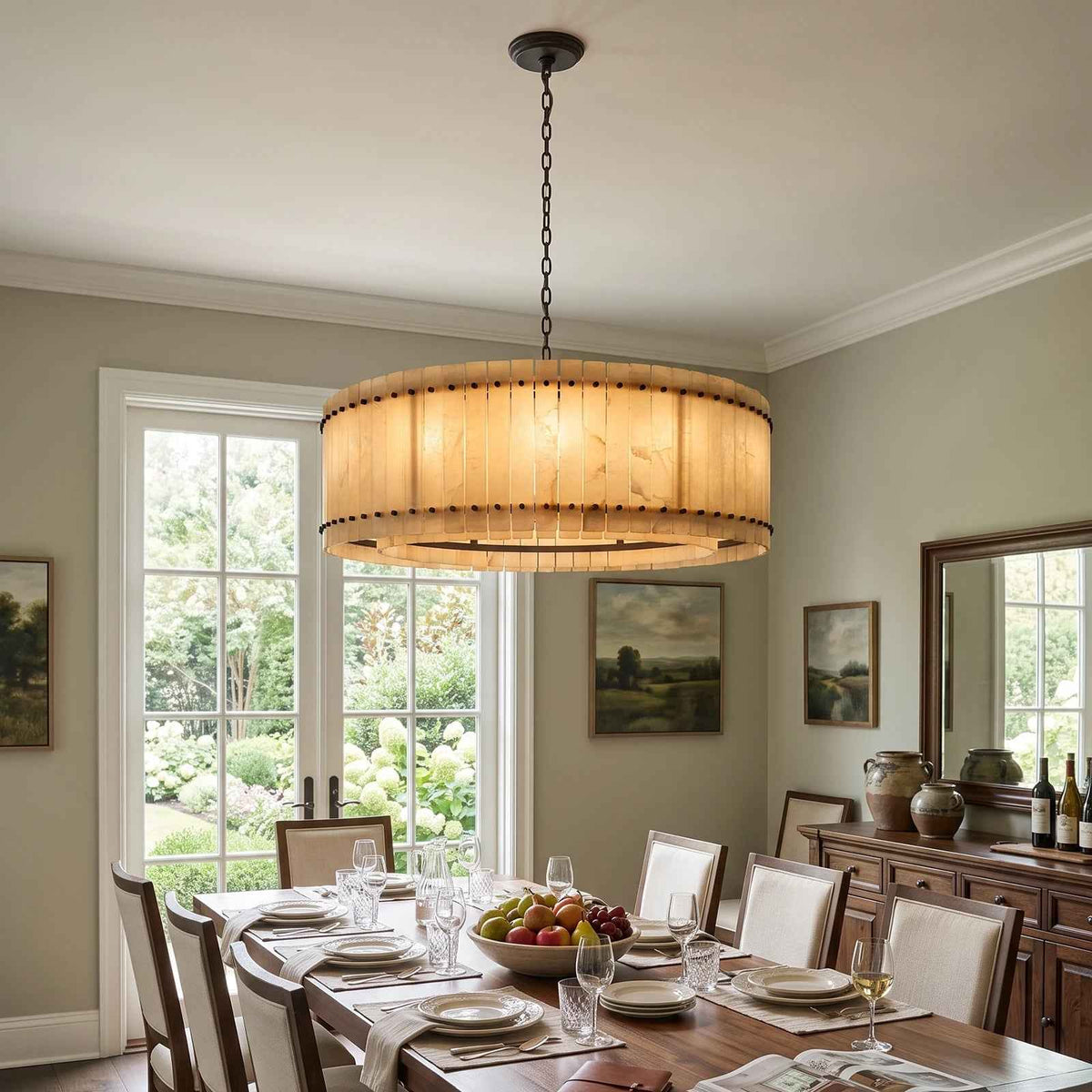 Elina Marcel Alabaster Chandelier