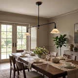 Elara Alabaster Double-Arm Pendant Light