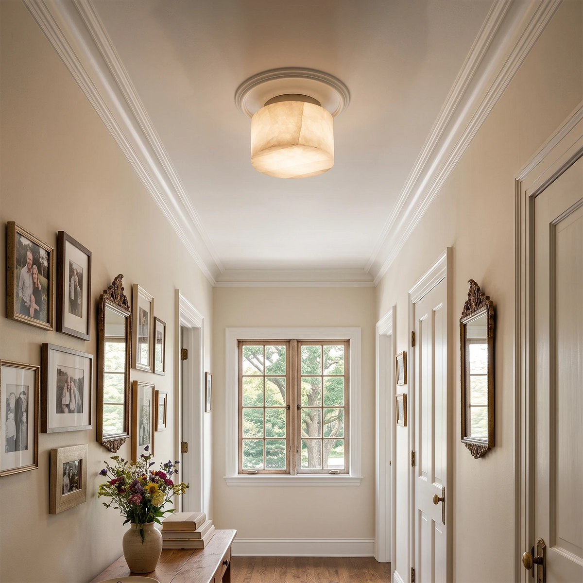 Aurelia Seren Alabaster Flush Mount — view 4