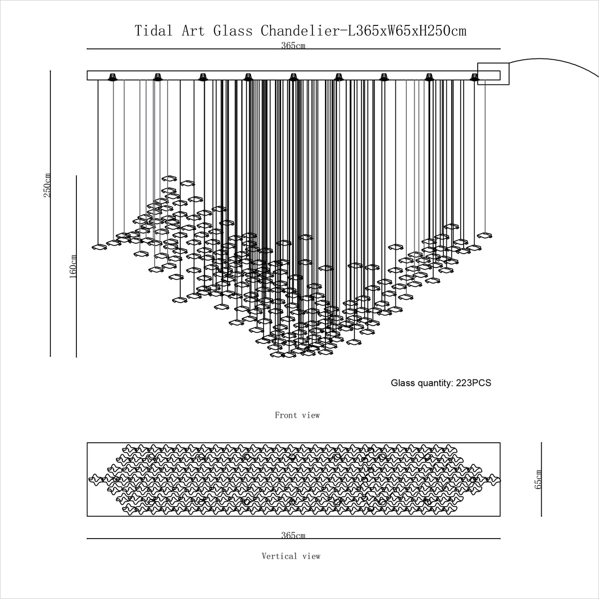 Custom lighting sizes